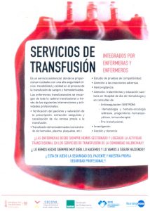 enfermera transfusional